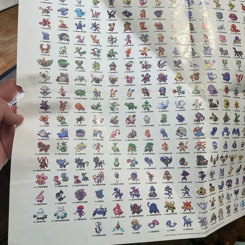 Pokémon diamond and pearl prima Pokédex guide with poster insert.